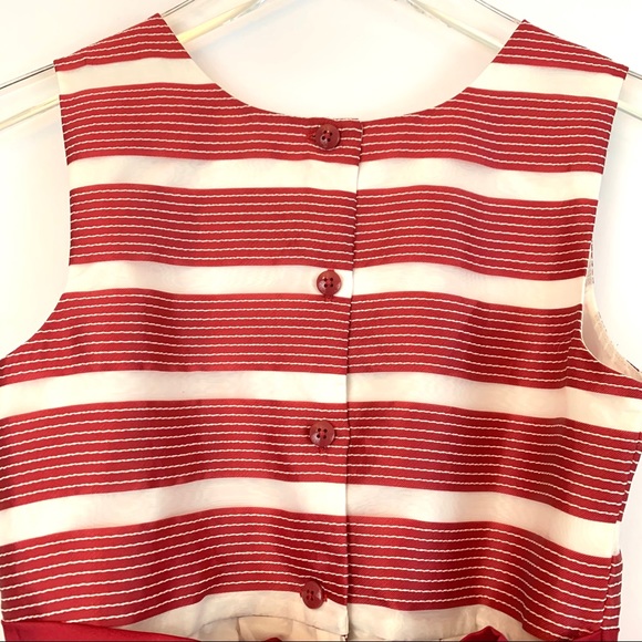 Jona Michelle Red and White Striped Party Dress - Picture 4 of 6